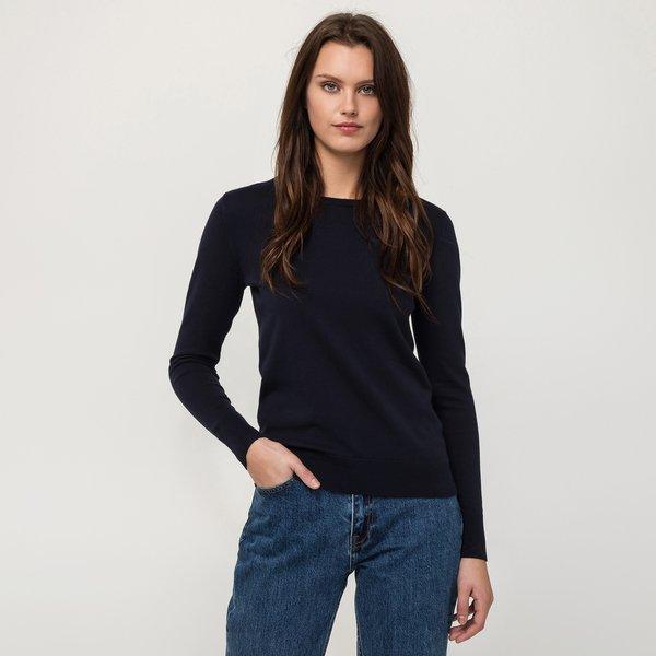 Image of Pullover, Rundhals, Langarm Damen Marine L