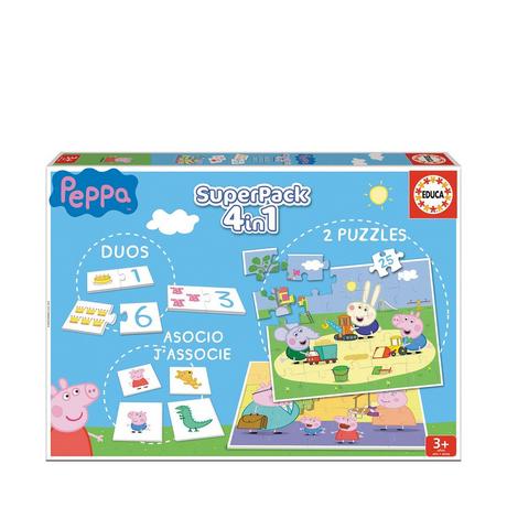 Educa  Peppa Pig - SuperPack 4 in 1, Französisch 