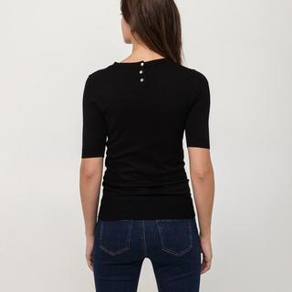 Manor Woman Pull Col Rond Manches Courtes  