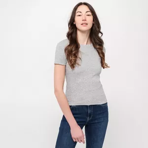 T-shirt, col rond, manches courtes