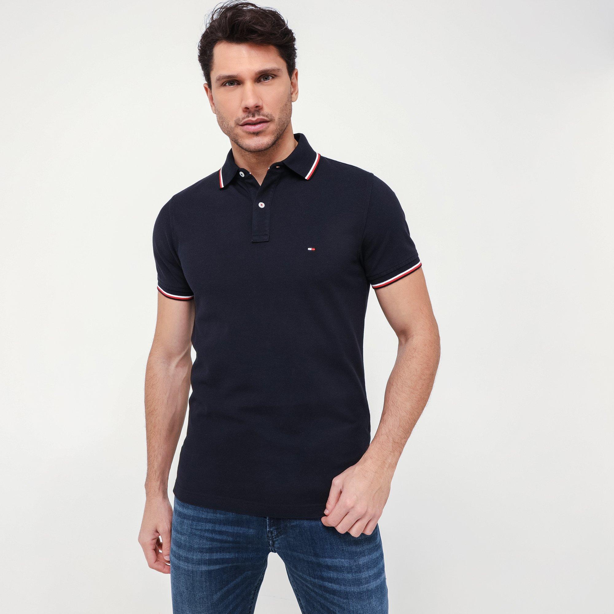 Image of Poloshirt, Kurzarm Herren Blau L