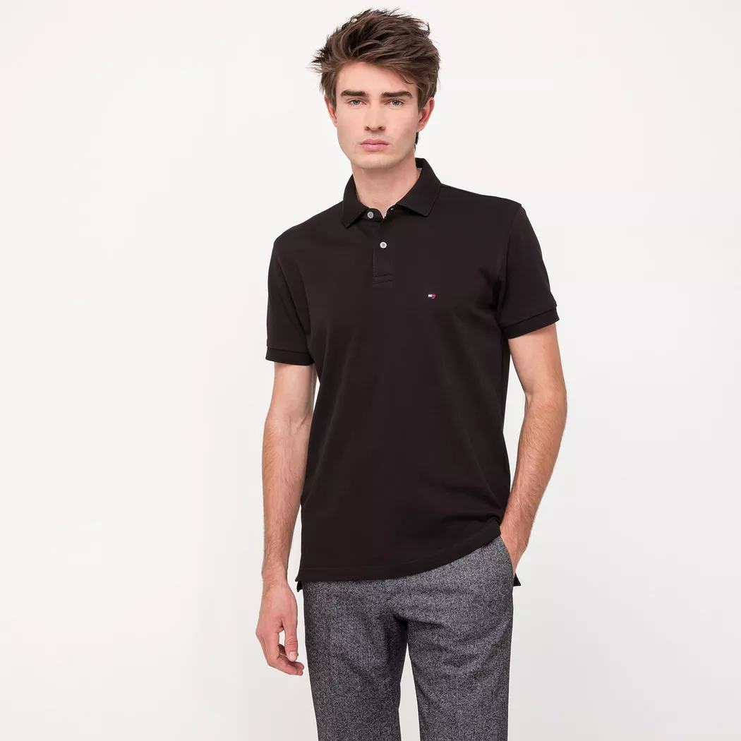 Tommy Hilfiger Polo à Manches Courtes 1985 Slim Black 3XL Homme