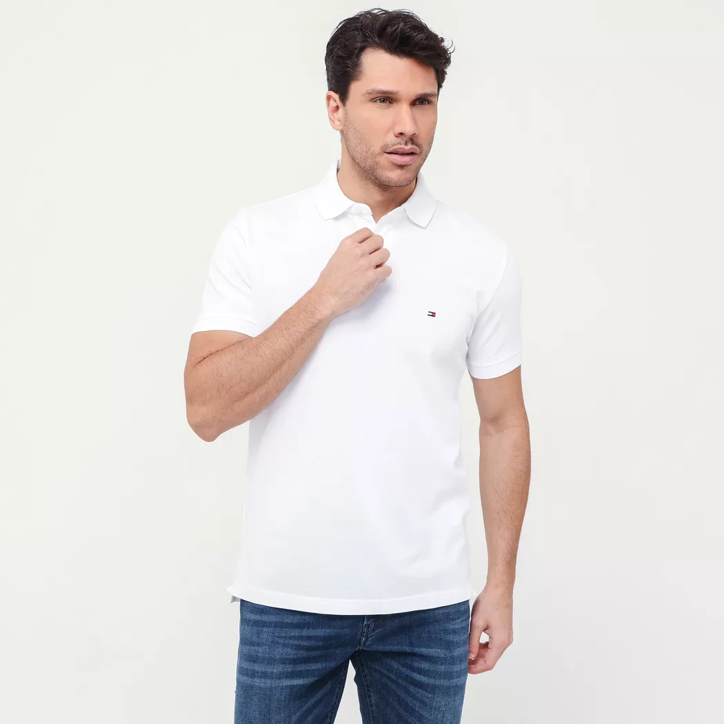 Tommy Hilfiger Polo à Manches Courtes 1985 Slim White 3XL Homme