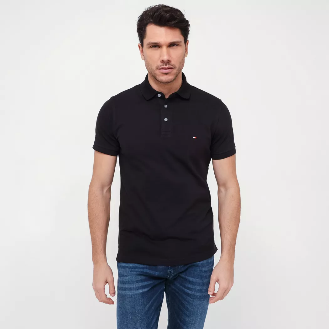 Tommy Hilfiger Polo à Manches Courtes 1985 Slim Black S Homme