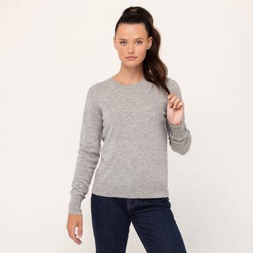 Pull cachemire, col rond