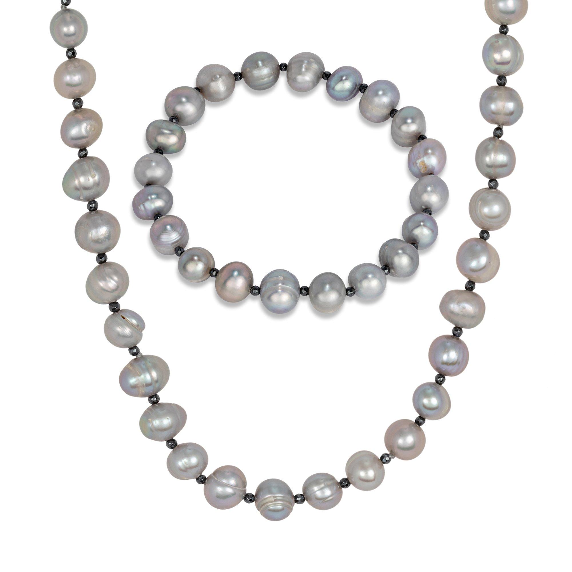 Image of Set Collier/armkette Damen Perle 90cm