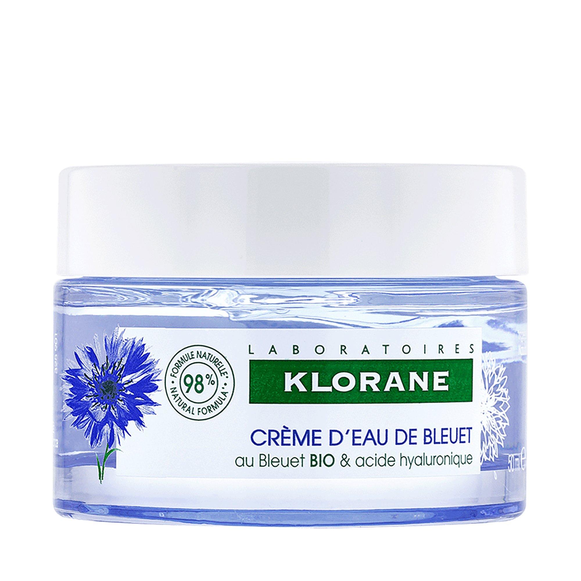 KLORANE Hylaruonic - Bio-Kornblume Crème d’Eau de Bleuet- Visage et yeux - au Bleuet BIO 