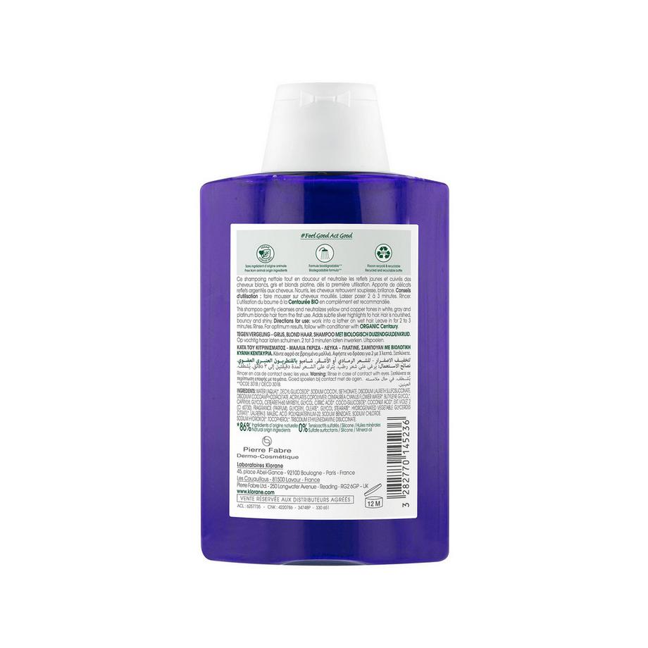 KLORANE BIO-Kornblume Anti-Gelbstich Shampoo 