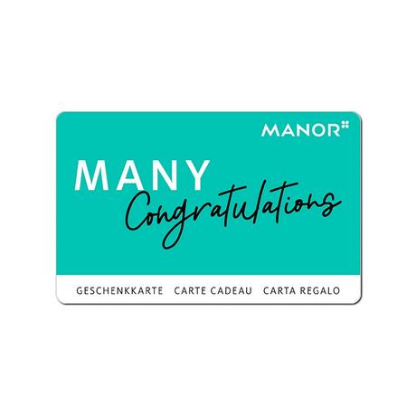 Manor Many congratulations Carte cadeau 