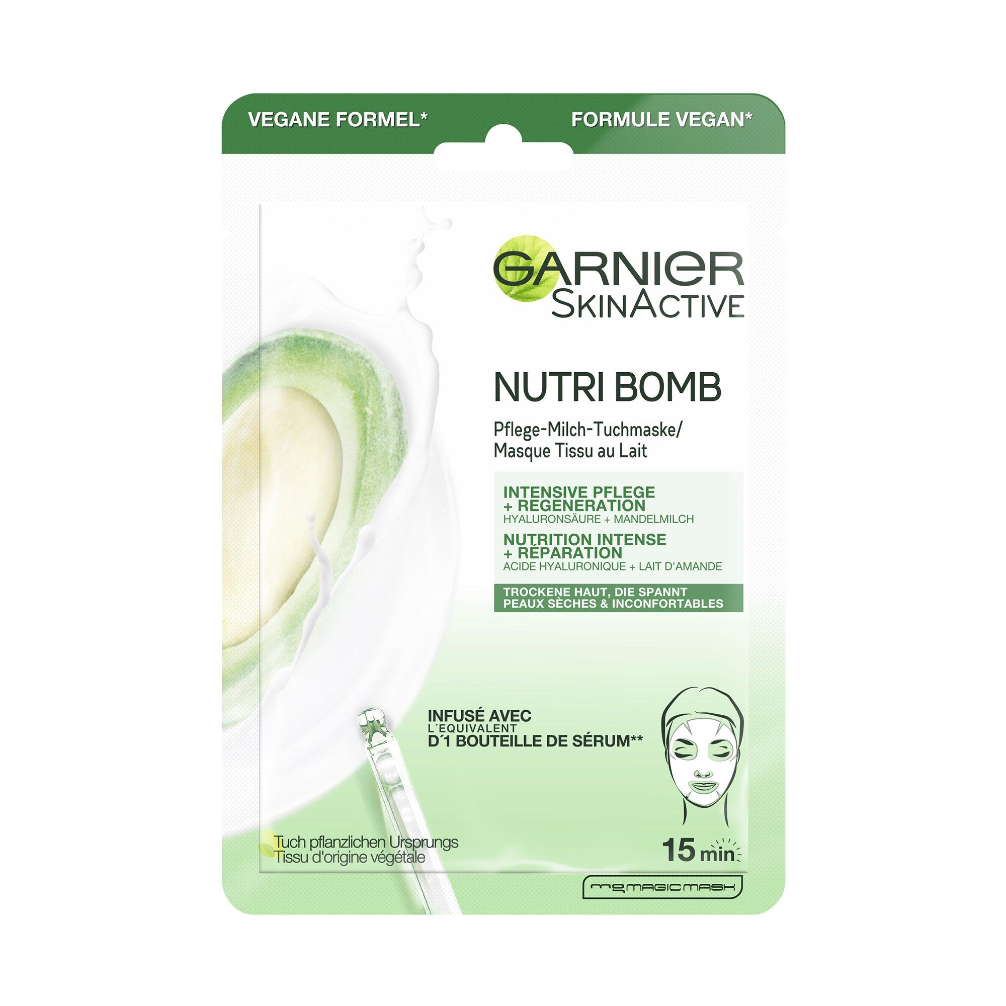 GARNIER SKIN ACTIVE Almond Nutri MANOR - kaufen Mandelmilch | Bomb online Pflege-Milch-Tuchmaske