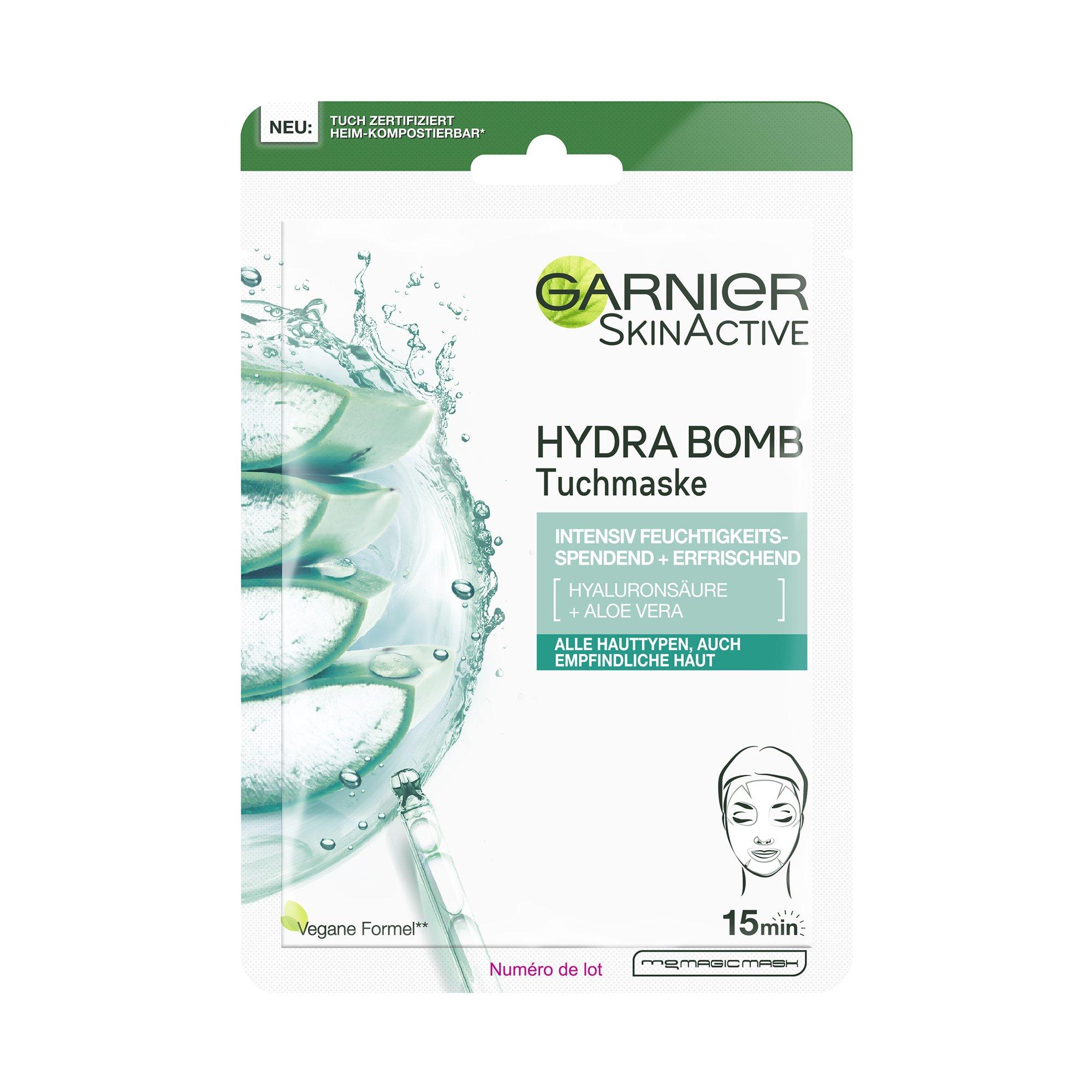 GARNIER SKIN ACTIVE  Hydra Bomb Masque Tissu Aloe Vera Super Hydratant + Revitalisant 