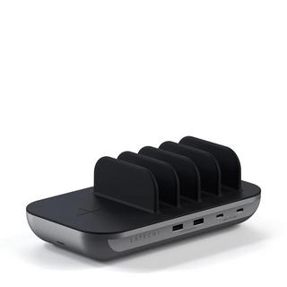 SATECHI 5 Port MultiDevice (2x USB-C PD (20W), 2x USB-A (12W), 1x Wireless) Induktiv Ladestation 