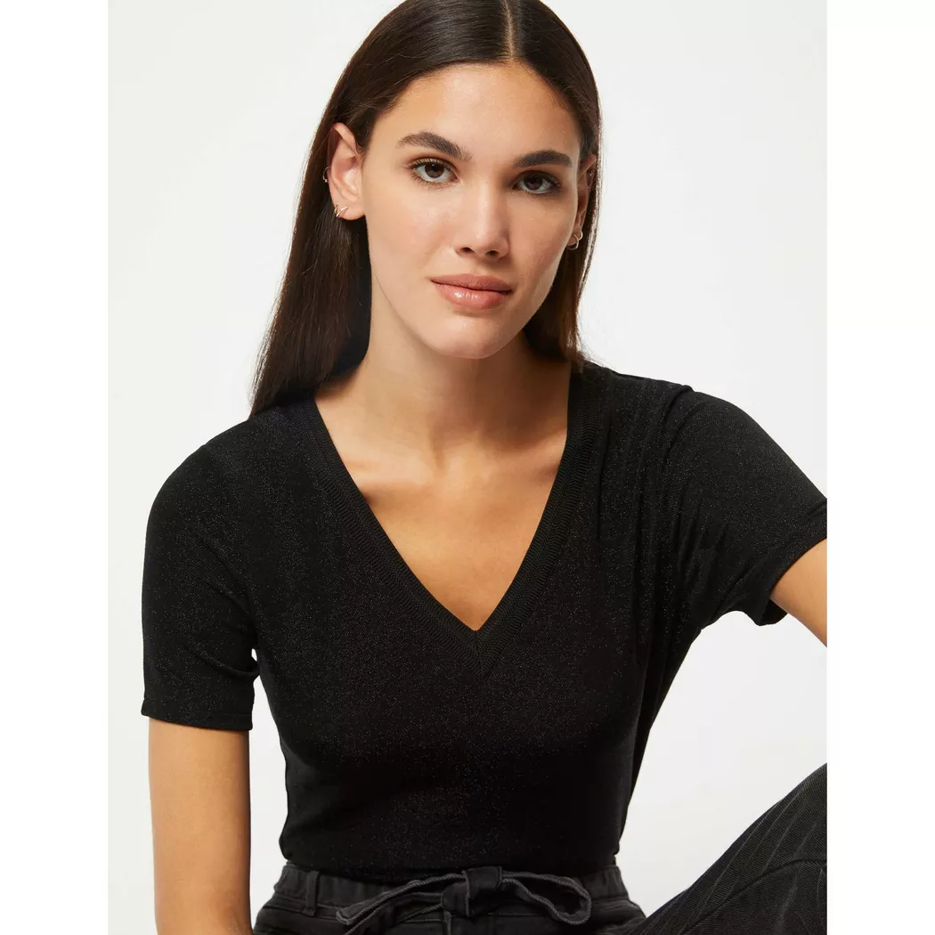Morgan - T-Shirt, für Damen, Schwarz, Größe L