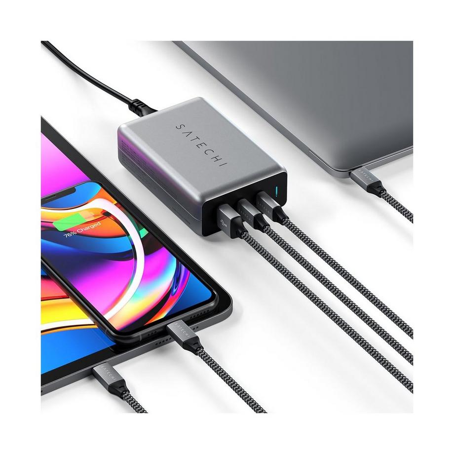 SATECHI Travel GaN (2x USB-C, 1x USB-A, 100W) Caricabatteria 