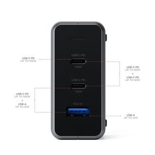 SATECHI Travel GaN (2x USB-C, 1x USB-A, 100W) Caricabatteria 