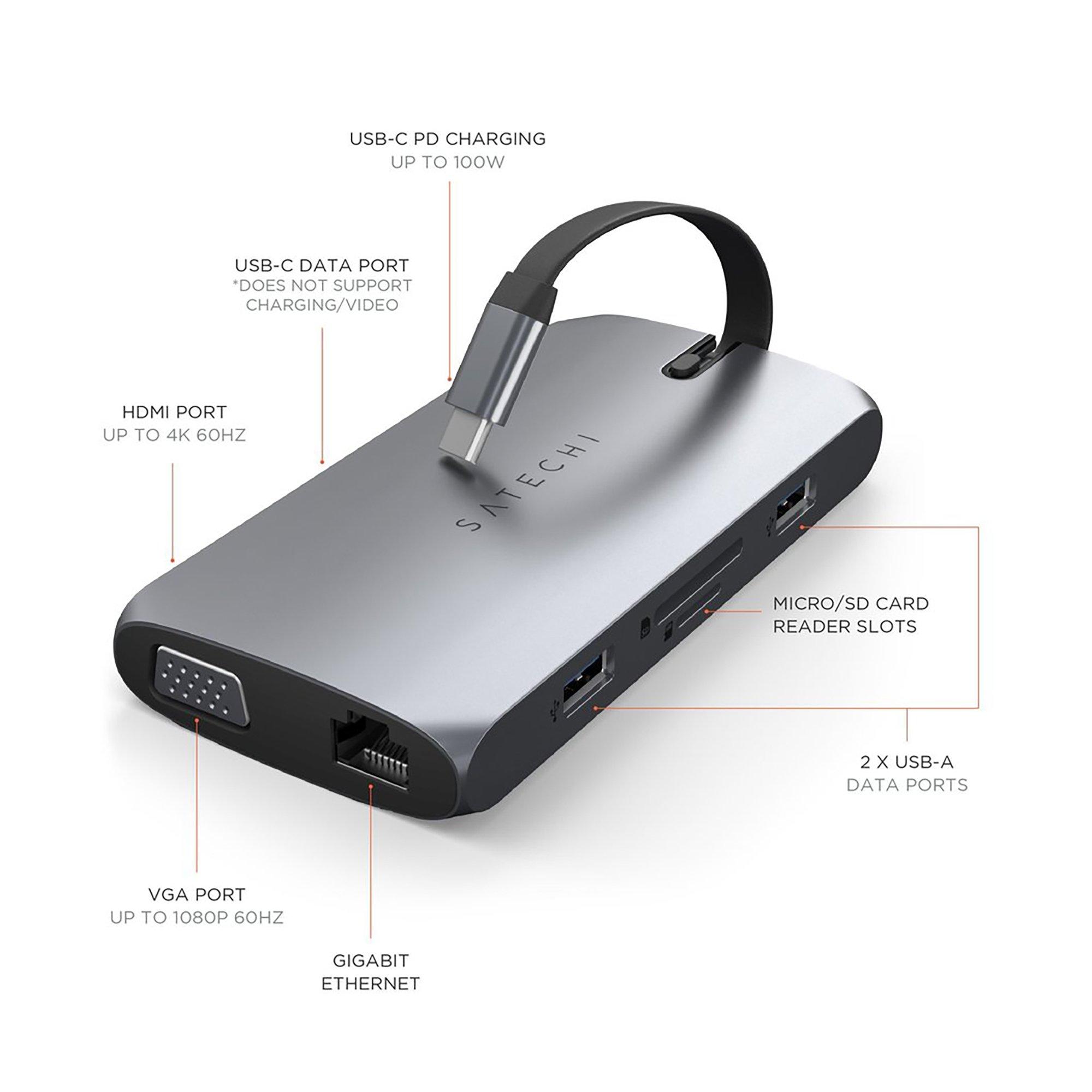 SATECHI USB-C On-the-Go Multiport (2x USB-C, 2x USB-A) USB-C HUB 