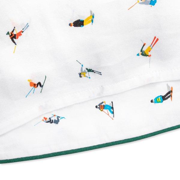 Olivier Desforges Neiges Housse de Coussin Imprimé Skieurs  