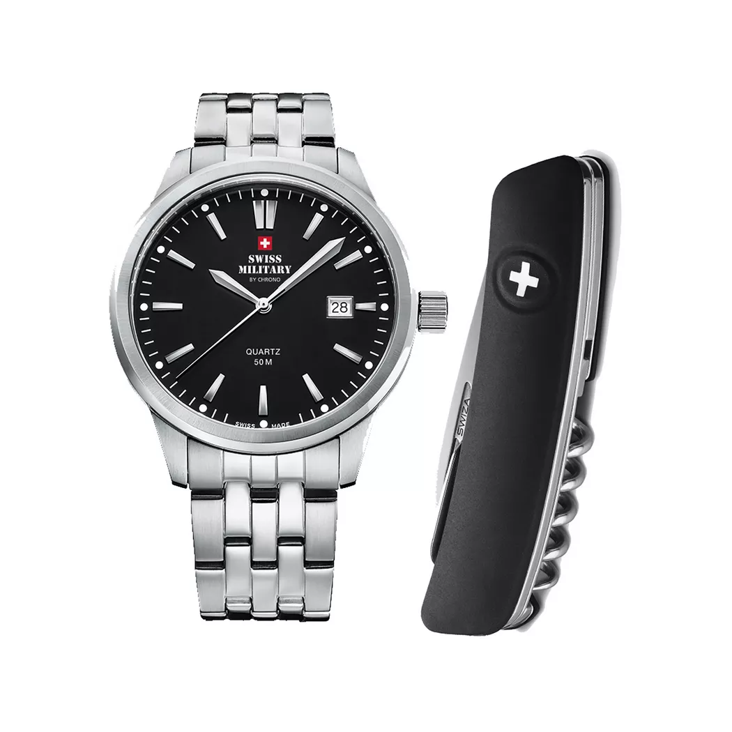 Swiss Military - Uhrenset, 41mm, Silber