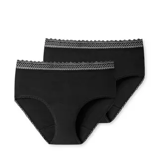 Schiesser Secret Care 2 Pack Panties Periodenslip Black