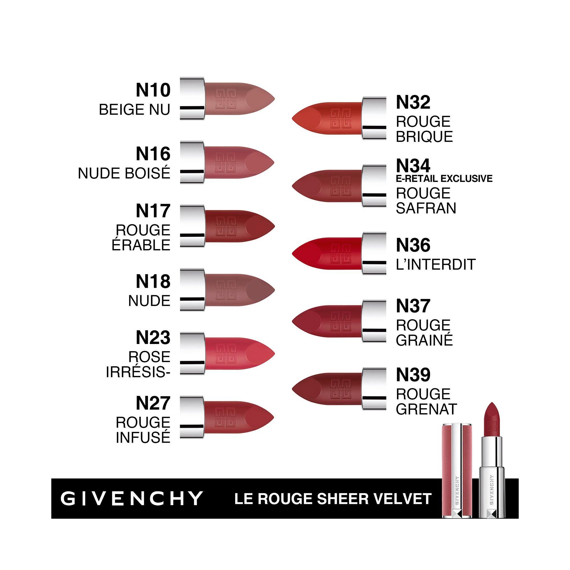 GIVENCHY LE ROUGE Le Rouge Sheer Velvet 