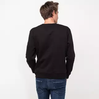 Alpha Industries Sweatshirt Alpha Label Sweater Foil Print Black