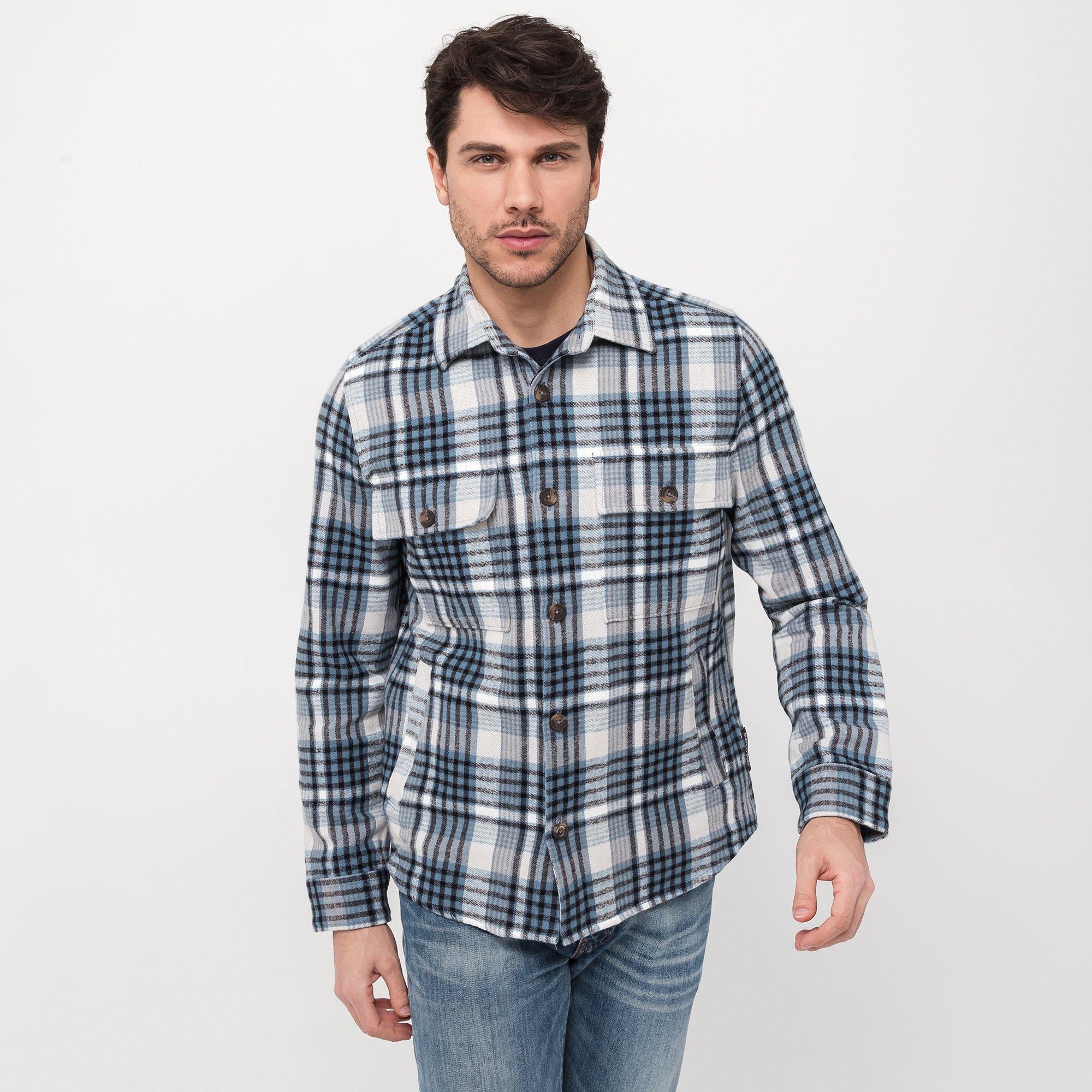 Image of Hemd, Langarm Herren Blau M