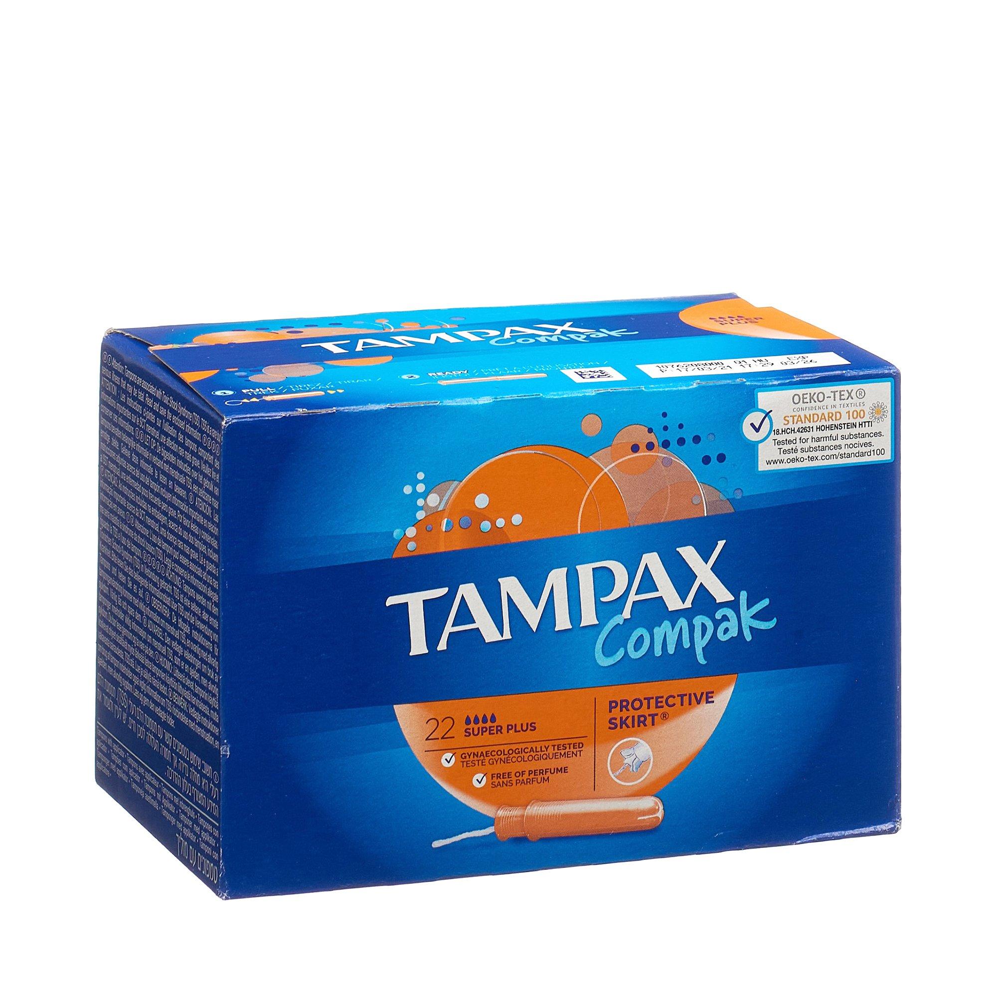 Image of TAMPAX Compakt Super Plus Tampons Compak Super Plus - 22STK