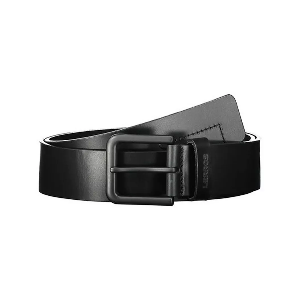 Ledergürtel LERROS "Ledergürtel MATTHEW mit schwarzer Schließe", Herren, Gr. 95, schwarz, Leder, Gürtel Ledergürtel