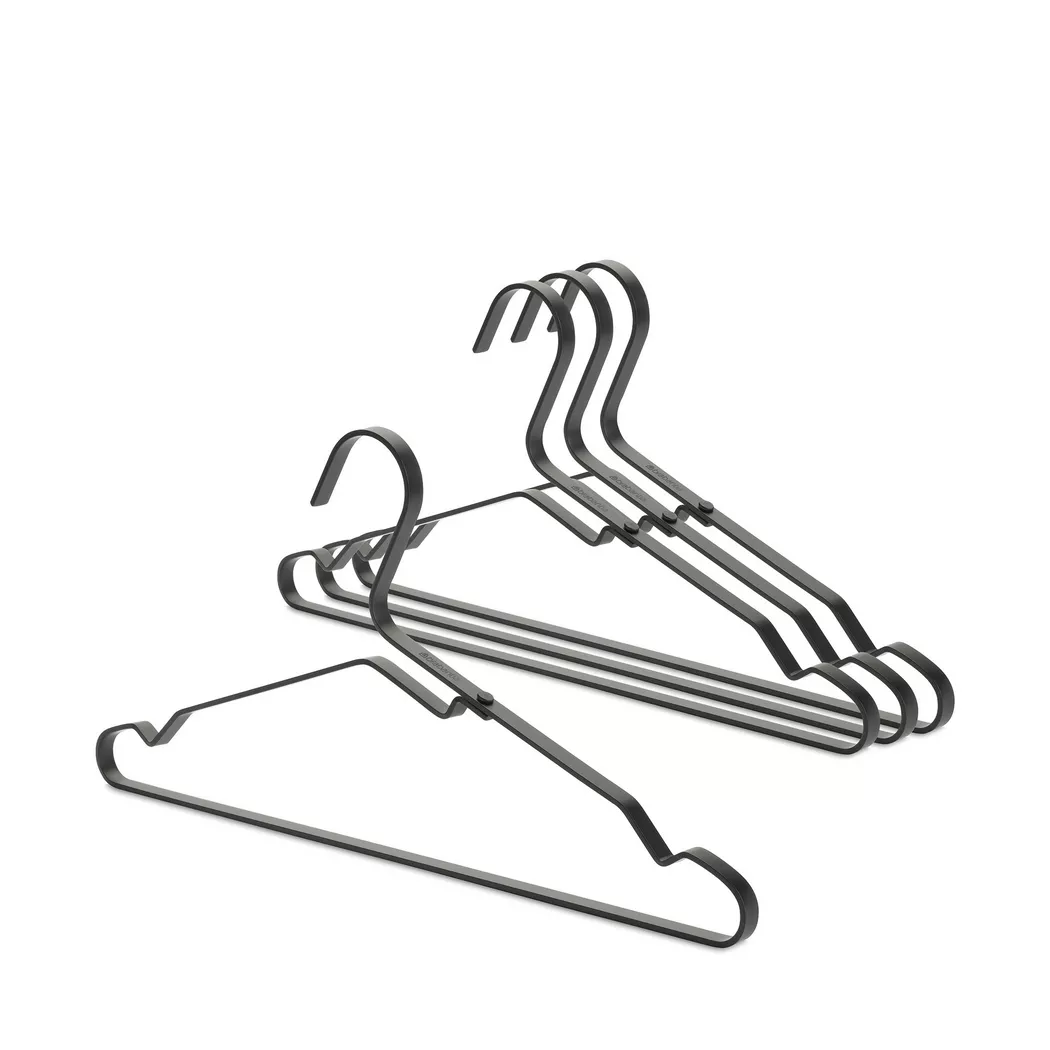 Brabantia Kleiderbügel "Linn 4 Stück, Schwarz"