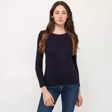 T-shirt girocollo, manica lunga