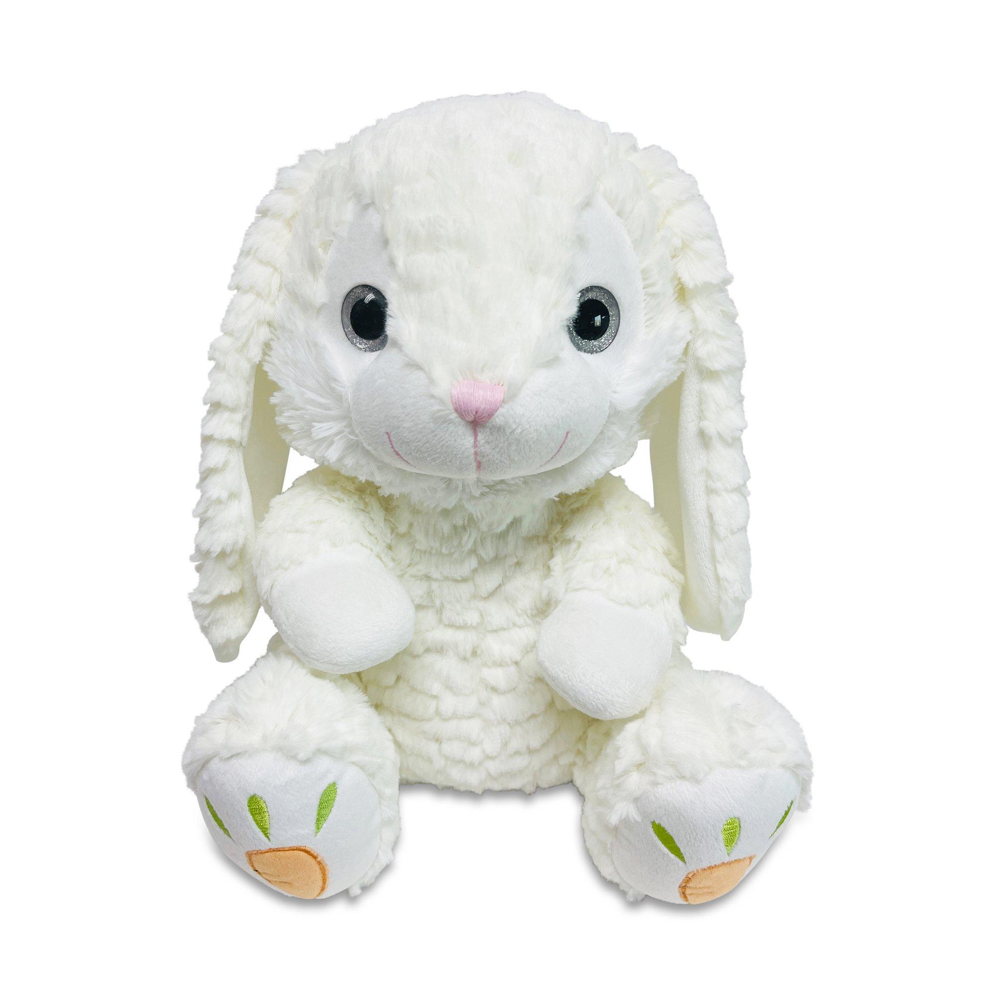 Image of Plüschtier Osterhase mit Glitzeraugen Weiss