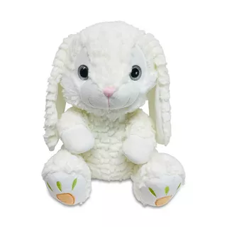 HIGH HOPE  Lapin de Pâques en peluche avec yeux brillants Blanc