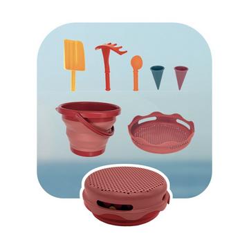 Seaux pliants 7in1 Sand Toys-Rouge