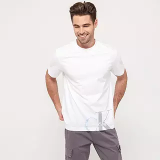 Calvin Klein Jeans T-Shirt CUT OFF TWO TONE MONOGRAM TEE Blanc 1