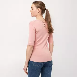 Manor Woman  Pullover, Rundhals, kurzarm Dusty Rose