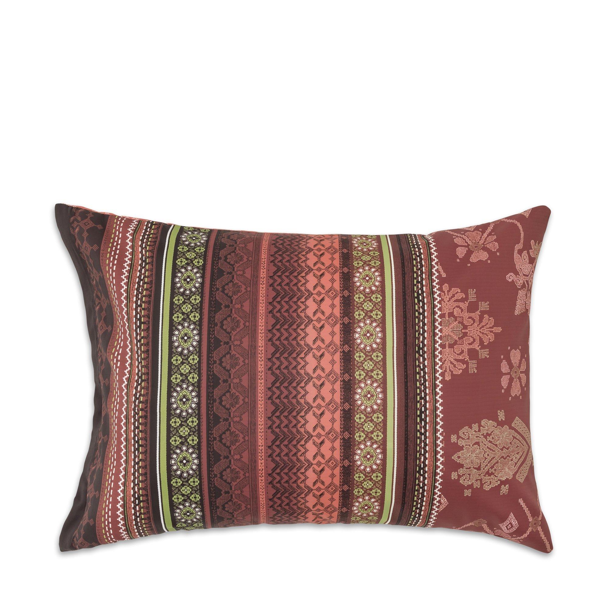 Bassetti NOTO 9321905 - Federa per cuscino per biancheria da letto, 100% raso di cotone, colore rosso, R1, dimensioni: 40 x 80 cm
