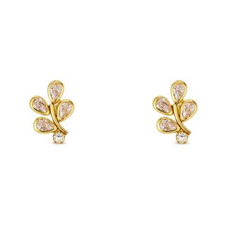 L' Atelier Gold 18 Karat by Manor  Ohrstecker mit Zirkonia 