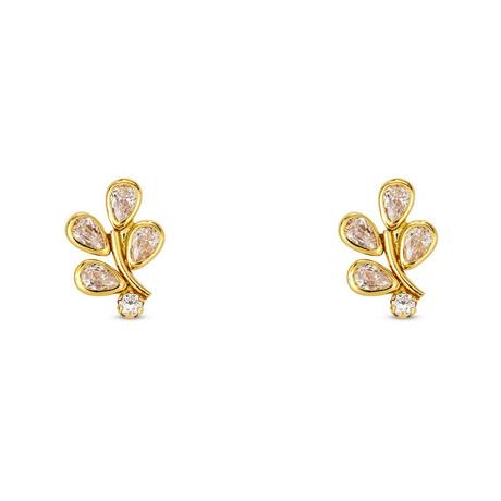 L' Atelier Gold 18 Karat by Manor  Ohrstecker mit Zirkonia 