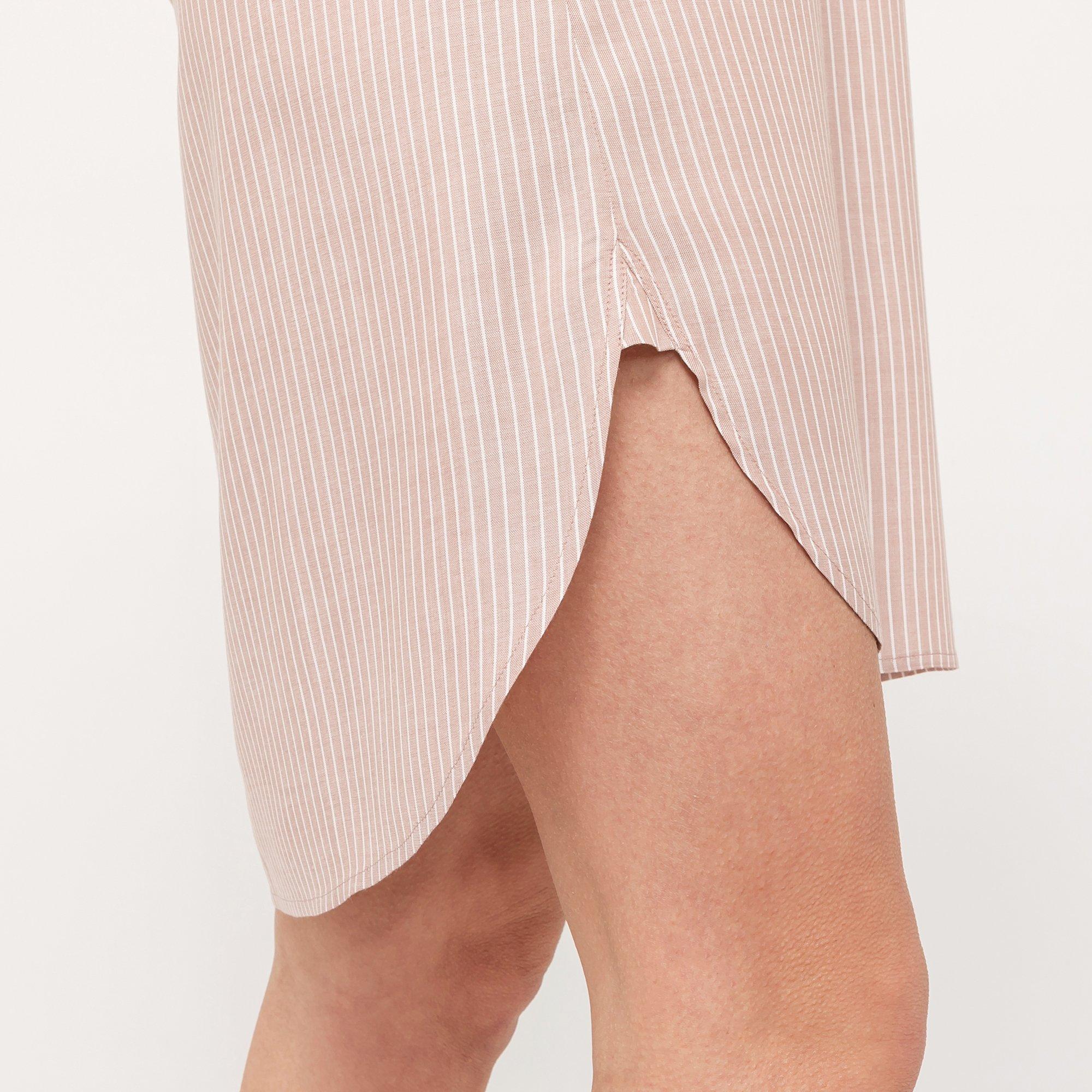 Manor Woman Camicia da Notte a Righe Maniche Lunghe  