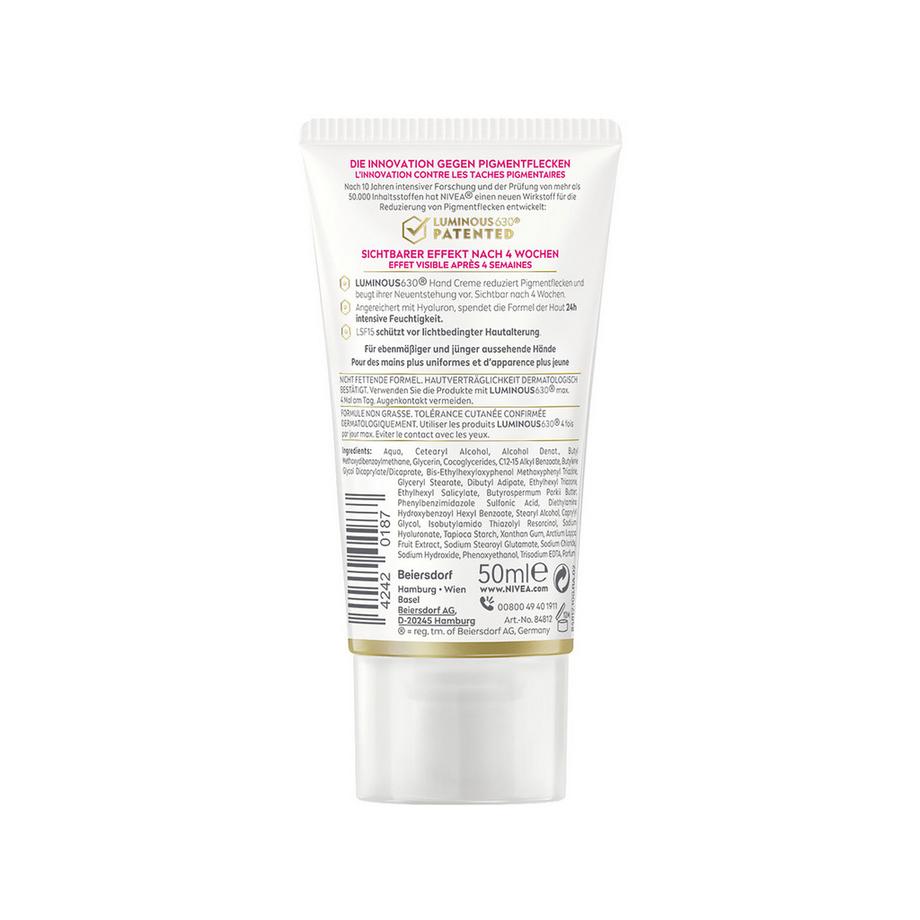 NIVEA Luminous Anti-Pigmentflecken LSF 15 Luminous Anti-Pigmentflecken Handcreme 