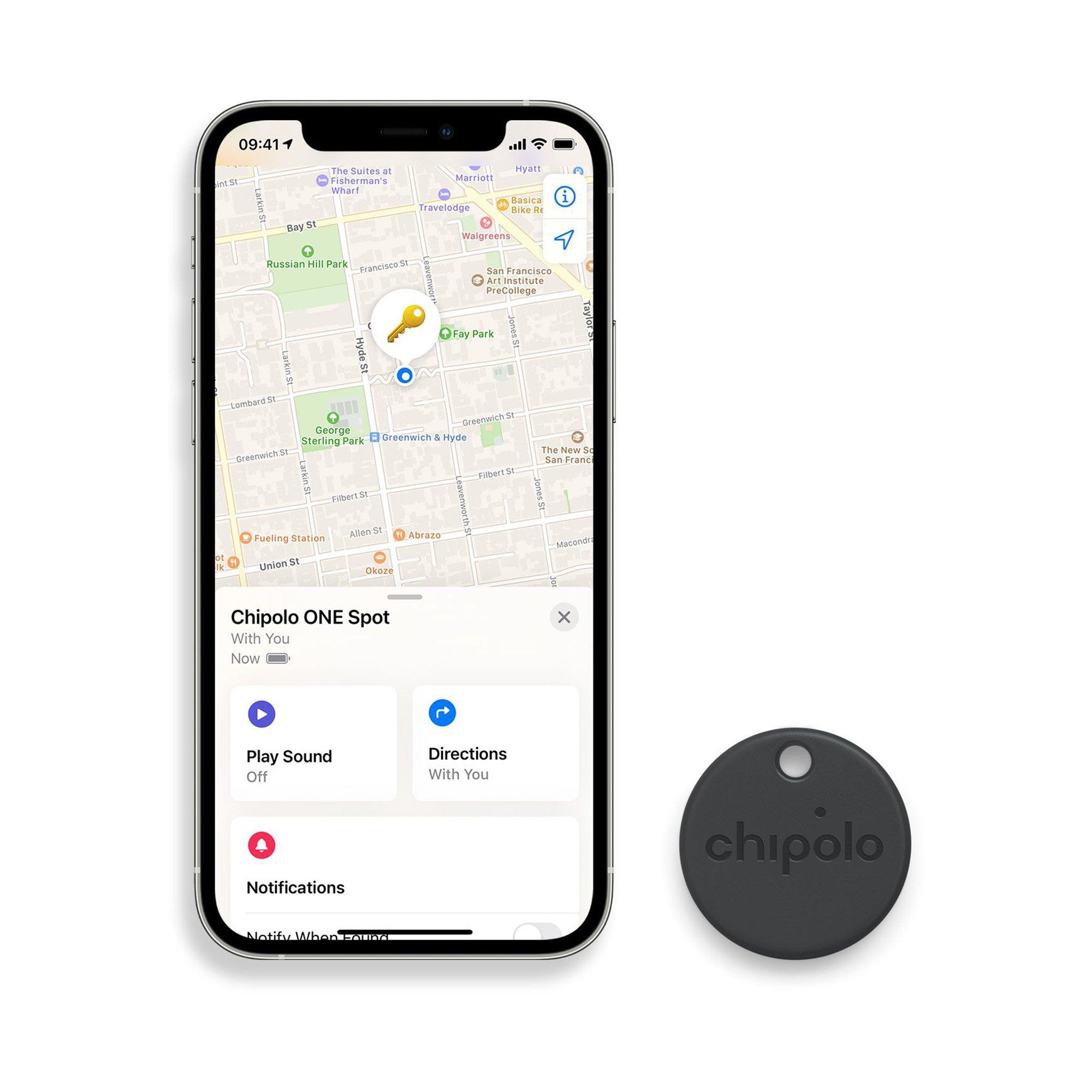 CHIPOLO ONE Spot (Apple Find My Netzwerk) Keyfinder - Confezione da 4 