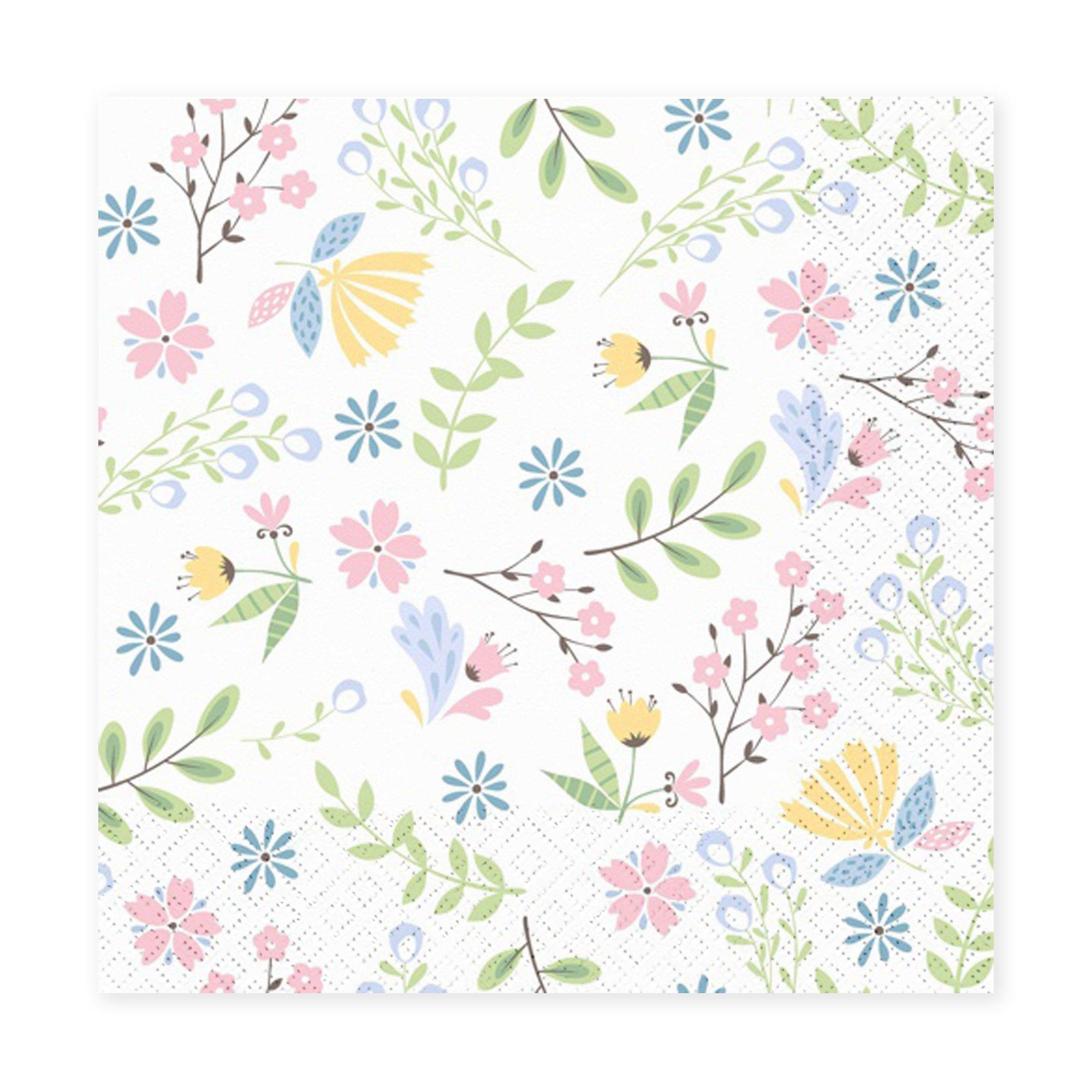 Image of Paper + Design Papierservietten, 16 Stück Pastel Florals - 33cm