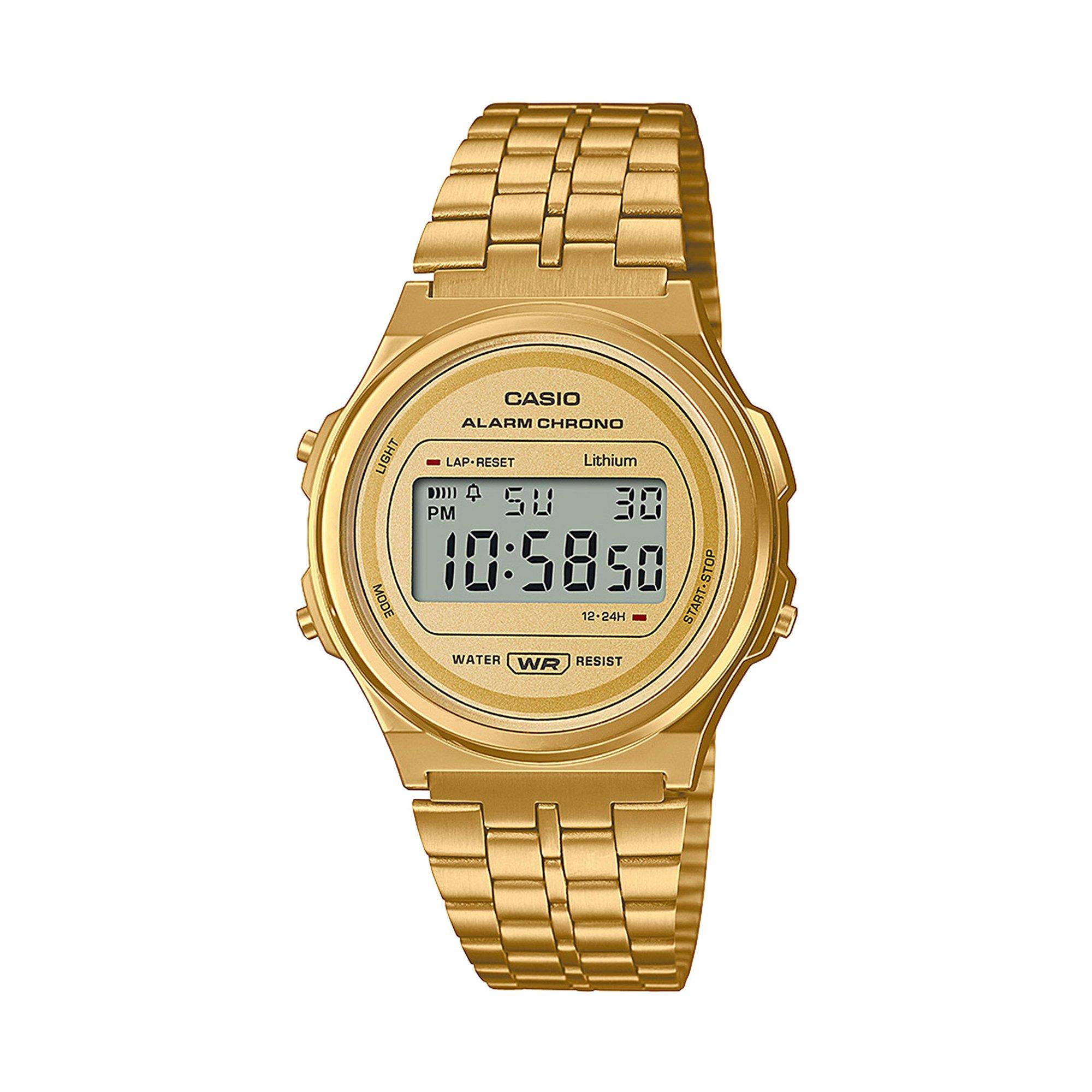 Image of Digitaluhr Herren Gold 38mm