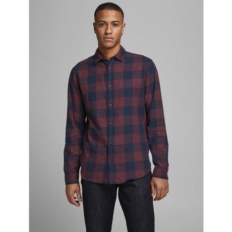 JACK & JONES Egingham Twill Camicia Maniche Lunghe a Quadri  