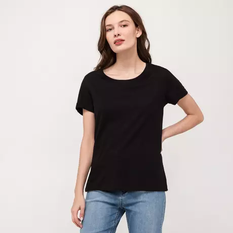 Manor Woman  T-Shirt, Rundhals, kurzarm Black