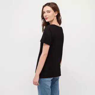 Manor Woman  T-shirt, col rond, manches courtes Black