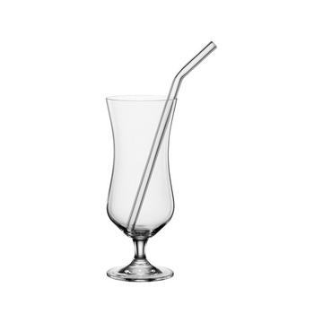 Lot de 2 verres à cocktail et paille