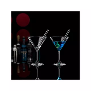 BOHEMIA Cristal Set di 2 coppa da cocktail e cannuccia Bar Selection 