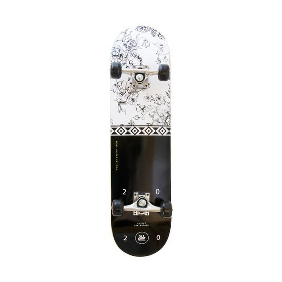 SLIDE Black & White 31″ Skateboard 