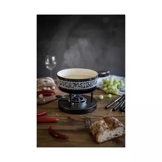 KUHN RIKON Set per fondue formaggio Festa nazionale Black
